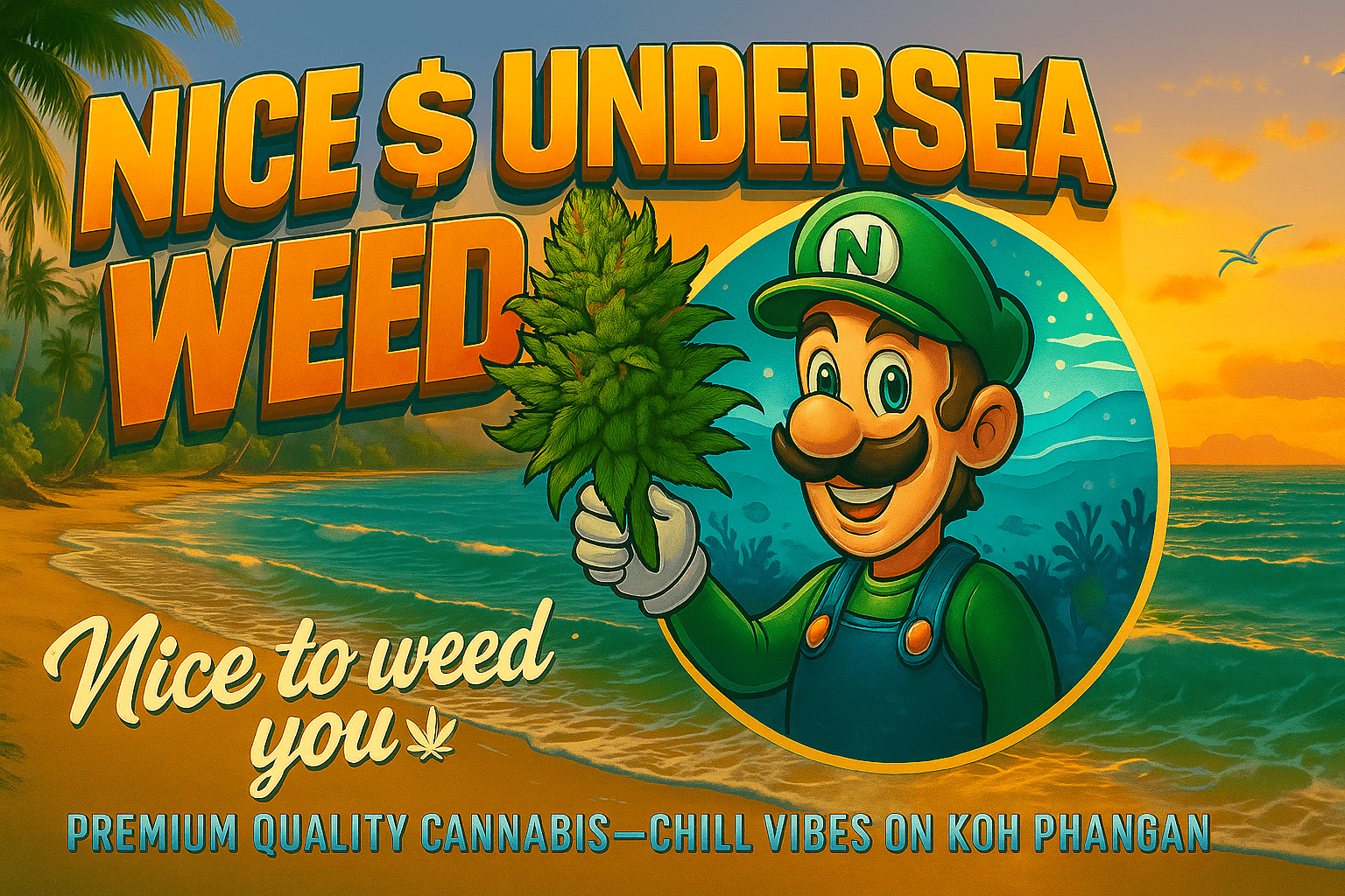 NICE $ UNDERSEA WEED brand artwork